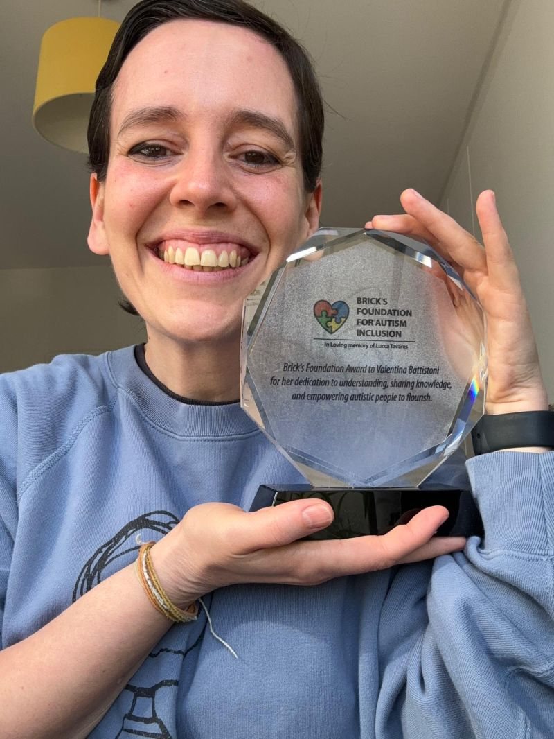Valentina Battistoni smiling with her Brick's Foundation Award