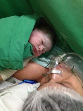Lucca as a newborn baby