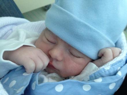 Lucca as a newborn baby