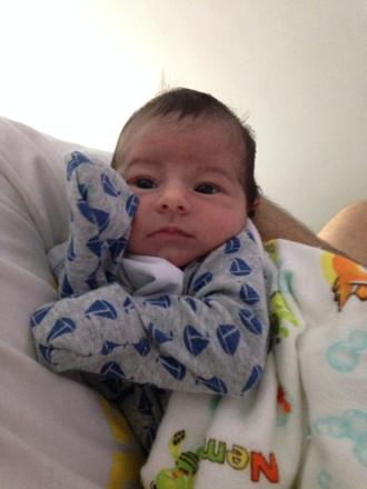Lucca as a newborn baby