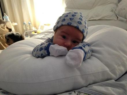 Lucca as a newborn baby